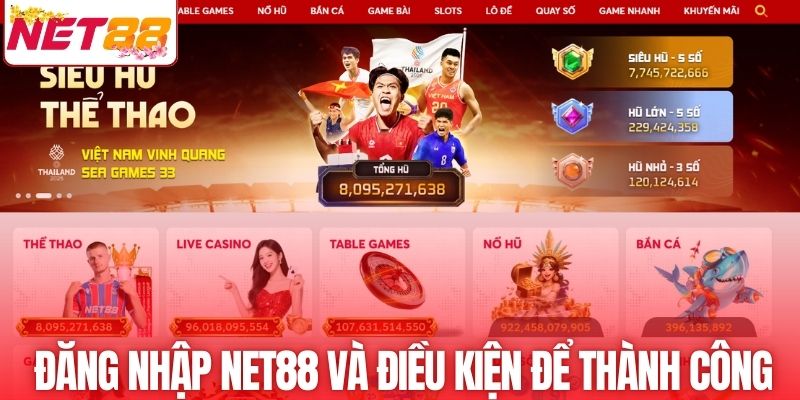 Đăng nhập NET88 và điều kiện để thao tác thành công