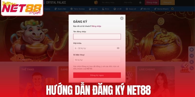 Hướng dẫn đăng ký nhà cái NET88