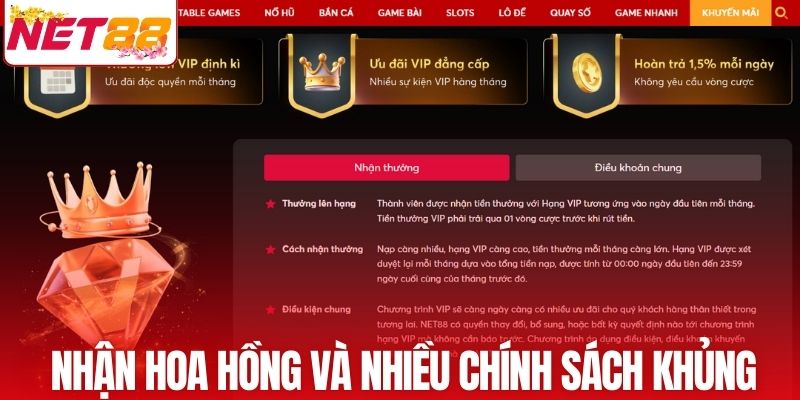 Nhận được hoa hồng và nhiều chính sách khủng
